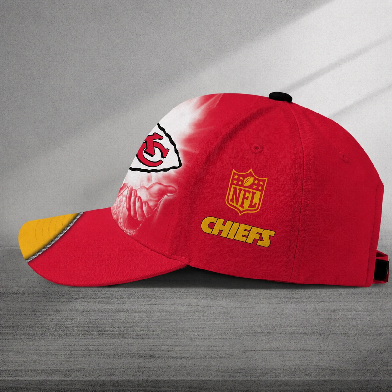 LIMITED EDITION - NEW CUSTOMIZED NFL01 KCC KANSAS CITY CHIEFS CLASSIC CAP