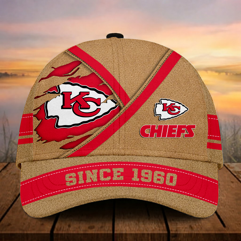 LIMITED EDITION - NEW CUSTOMIZED NFL01 KCC KANSAS CITY CHIEFS CLASSIC CAP