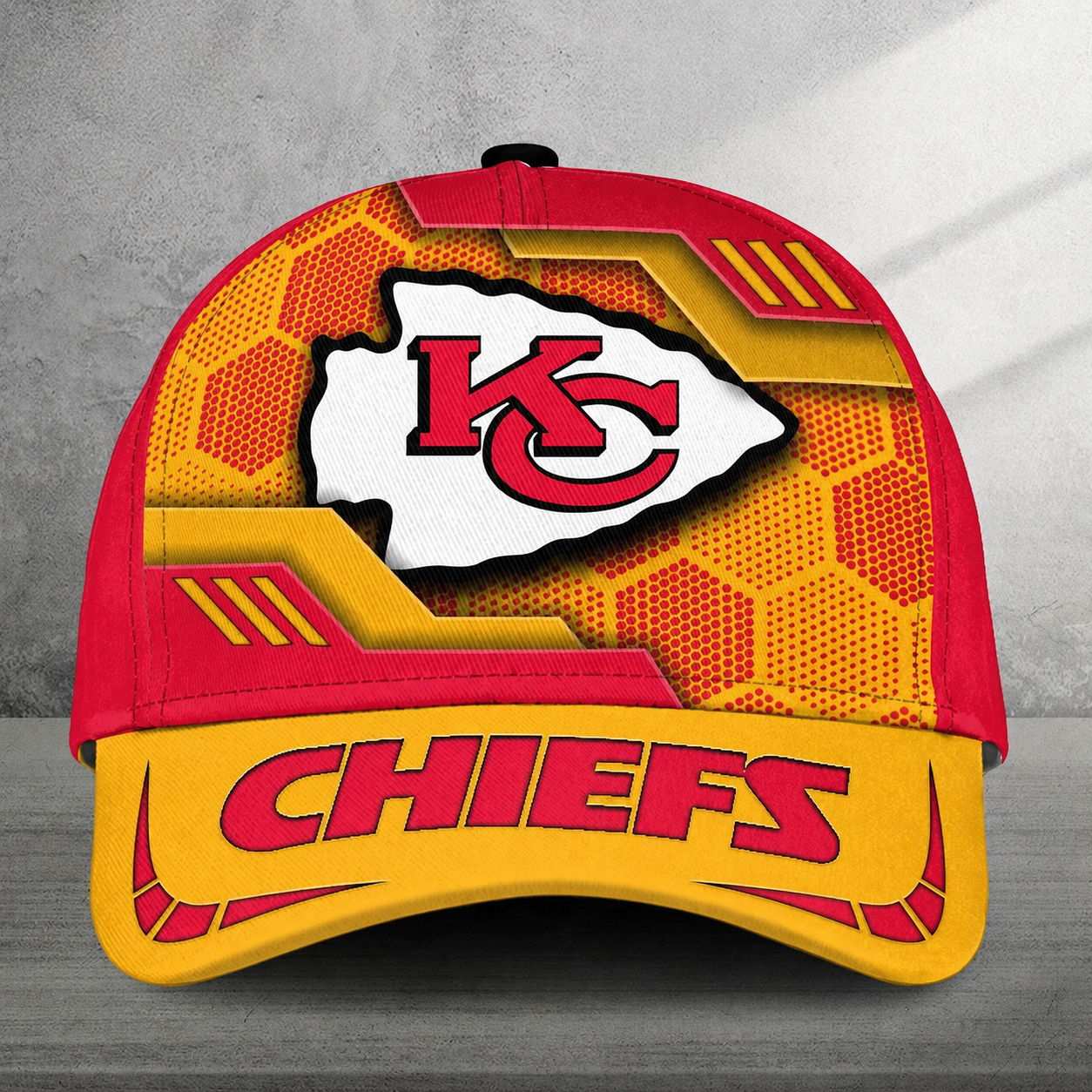 LIMITED EDITION - NEW CUSTOMIZED NFL01 KCC KANSAS CITY CHIEFS CLASSIC CAP