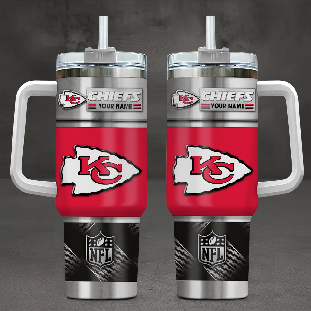 LIMITED EDITION - NEW CUSTOMIZED NFL01 KCC KANSAS CITY CHIEFS TUMBLER CUP