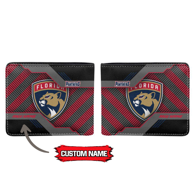 VIRAL EDITION - NEW CUSTOMIZED NHL01 FPT FLORIDA PANTHERS LEATHER WALLET