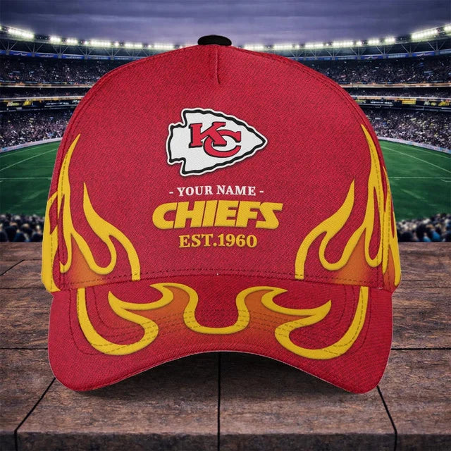 EXCLUSIVE EDITION - NEW CUSTOMIZED NFL01 KCC KANSAS CITY CHIEFS CLASSIC CAP