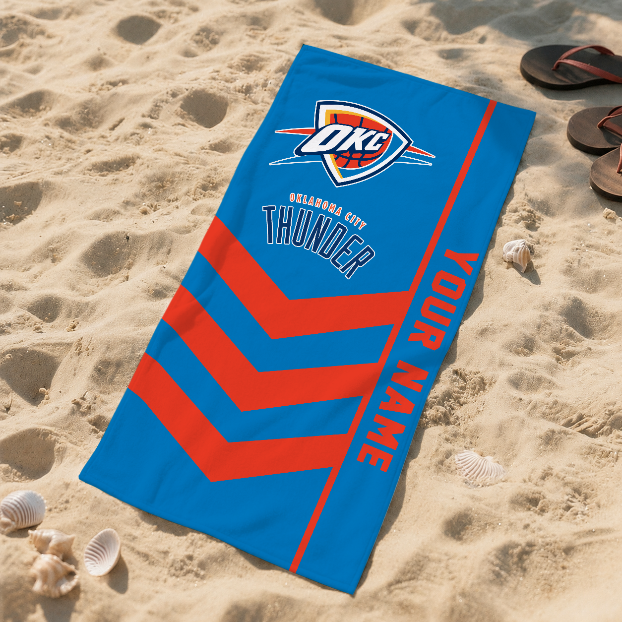 LIMITED EDITION - NEW CUSTOMIZED NBA01 OCT OKLAHOMA CITY THUNDER BEACH TOWEL FOR FAN