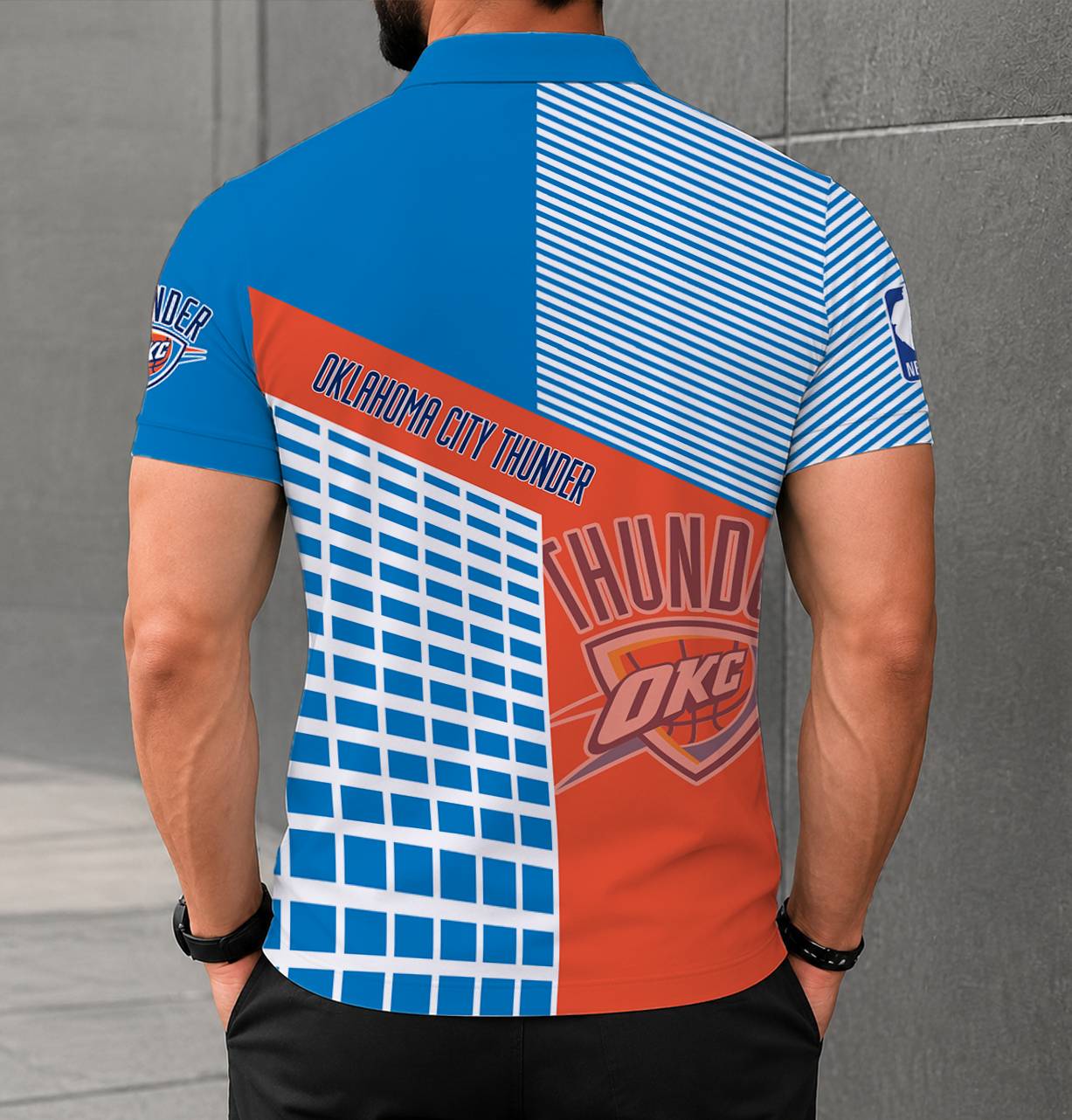 LIMITED EDITION - NEW CUSTOMIZED NBA01 OCT OKLAHOMA CITY THUNDER POLO SHIRT