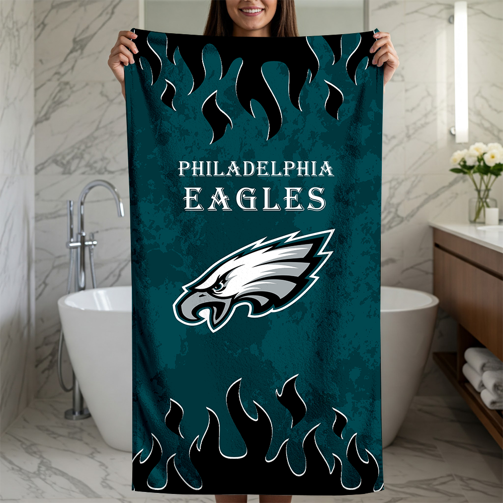 LIMITED EDITION - NEW CUSTOMIZED NFL02 PPE PHILADELPHIA EAGLES BEACH TOWEL FOR FAN