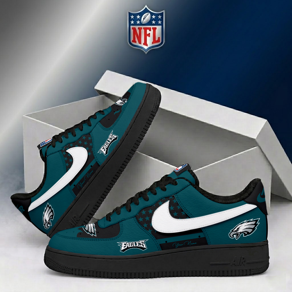 LIMITED EDITION - NEW CUSTOMIZED NFL02 PPE PHILADELPHIA EAGLES AF1 SHOES