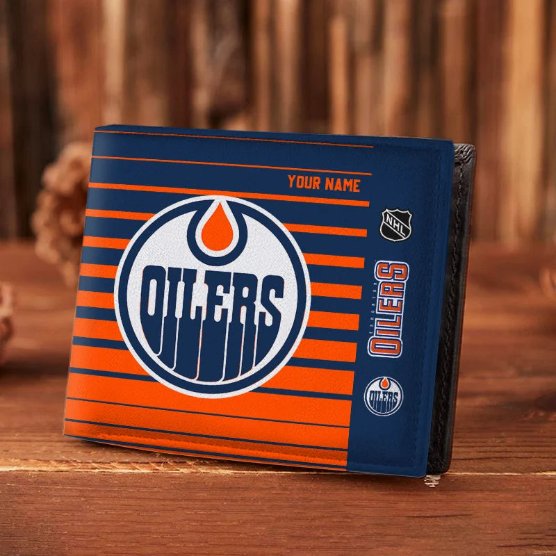 VIRAL EDITION - NEW CUSTOMIZED NHL03 EMO EDMONTON OILERS LEATHER WALLET