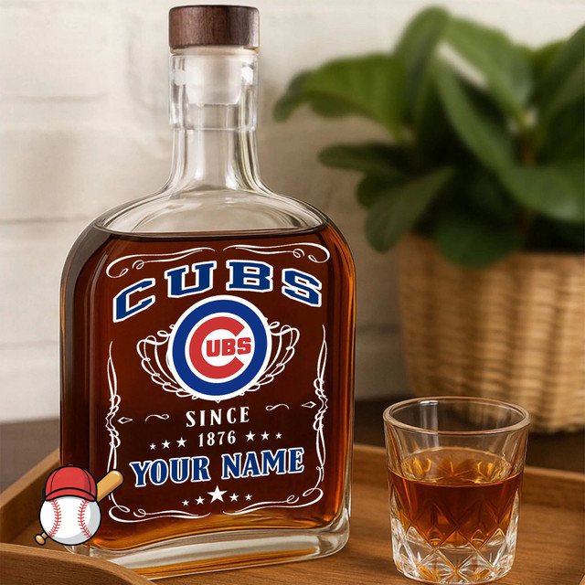 LIMITED EDITION - NEW CUSTOMIZED MLB04 CCS CHICAGO CUBS LUXURY WHISKEY BOTTLE 450ML