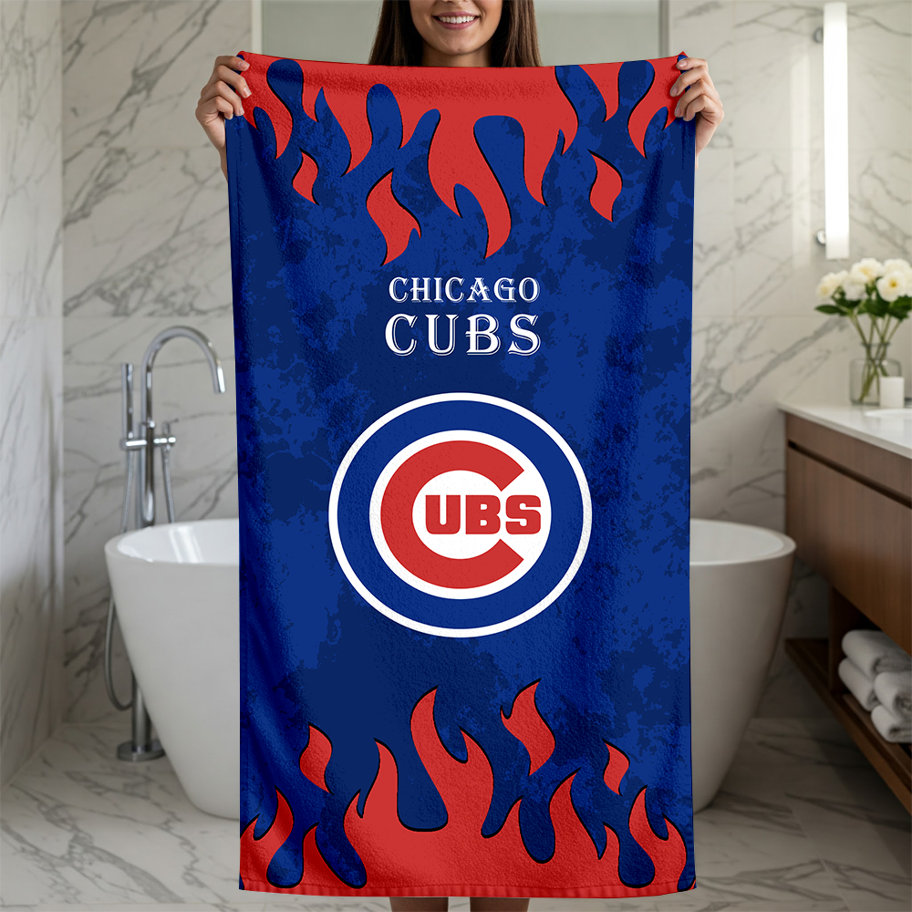 LIMITED EDITION - NEW CUSTOMIZED MLB04 CCS CHICAGO CUBS BEACH TOWEL FOR FAN