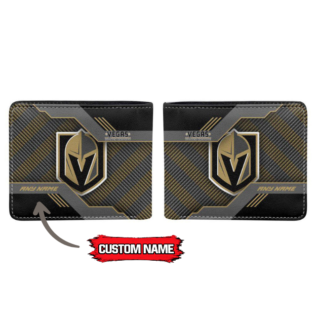 VIRAL EDITION - NEW CUSTOMIZED NHL04 VGK VEGAS GOLDEN KNIGHTS LEATHER WALLET