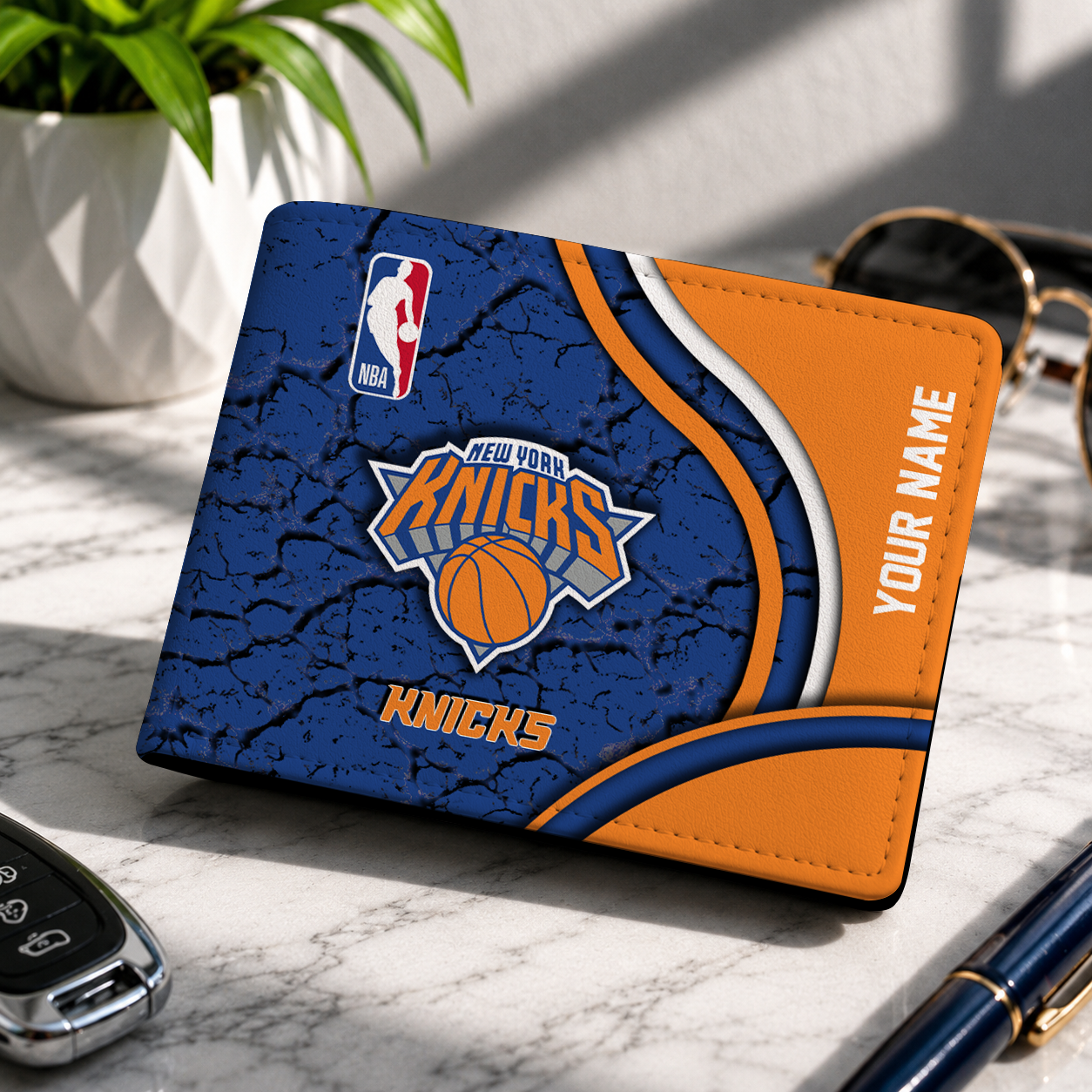 VIRAL EDITION - NEW CUSTOMIZED NBA04 NYK NEW YORK KNICKS LEATHER WALLET