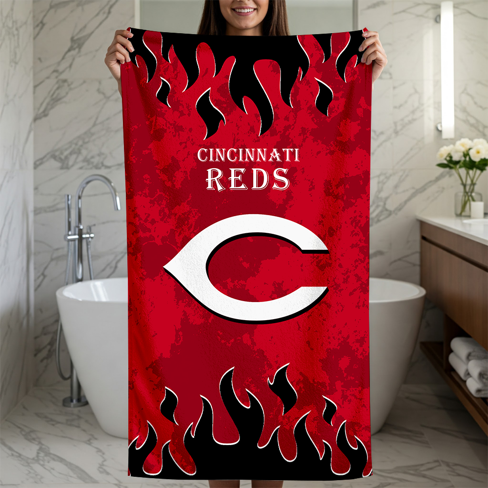 LIMITED EDITION - NEW CUSTOMIZED MLB05 CRS CINCINNATI REDS BEACH TOWEL FOR FAN