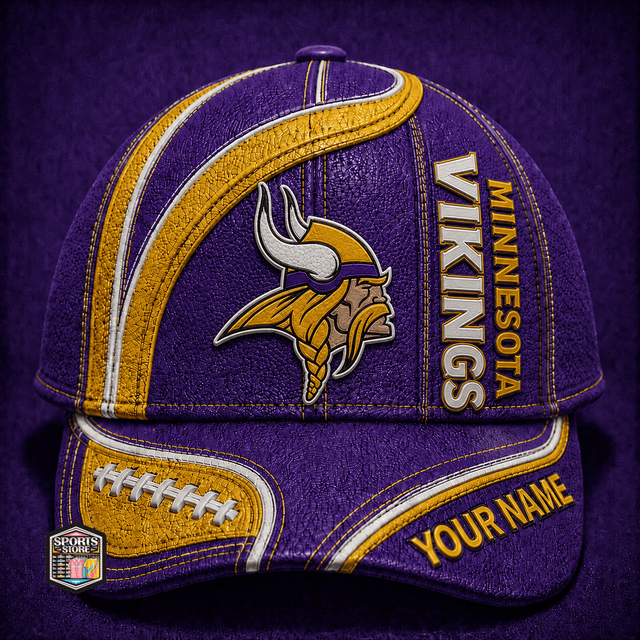 ELITE EDITION - NEW CUSTOMIZED NFL05 MVK MINNESOTA VIKINGS CLASSIC CAP
