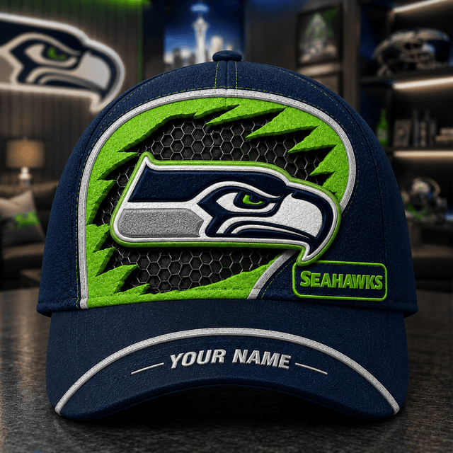 SPECIAL EDITION - NEW CUSTOMIZED NFL06 SSH SEATTLE SEAHAWKS CLASSIC CAP