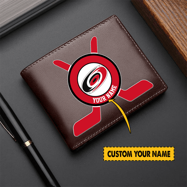 LIMITED EDITION - NEW CUSTOMIZED NHL07 CLH CAROLINA HURRICANES LEATHER WALLET