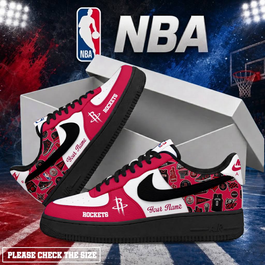 LIMITED EDITION - NEW CUSTOMIZED NBA07 HRO HOUSTON ROCKETS AF1 SHOES