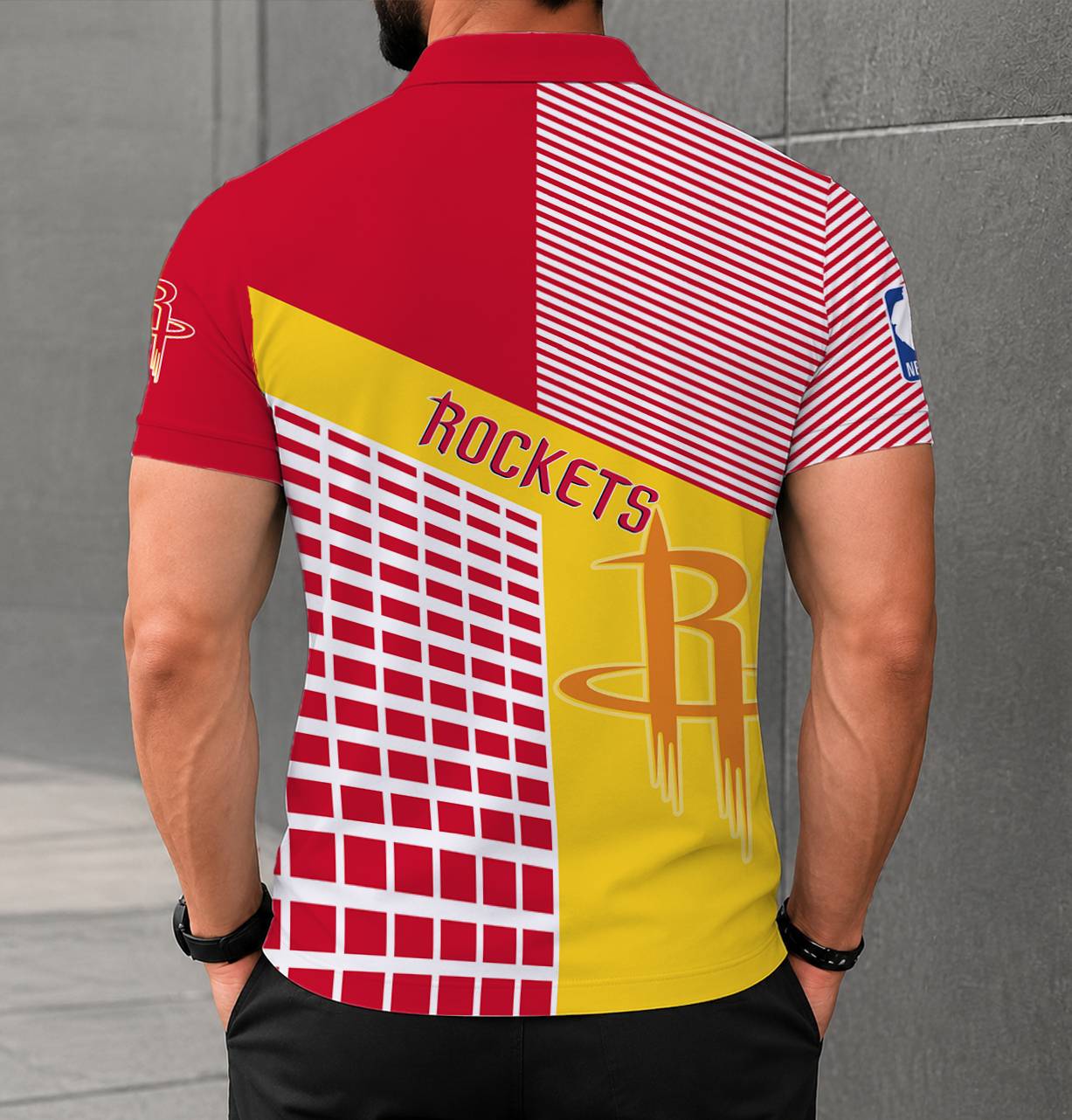 LIMITED EDITION - NEW CUSTOMIZED NBA07 HRO HOUSTON ROCKETS POLO SHIRT