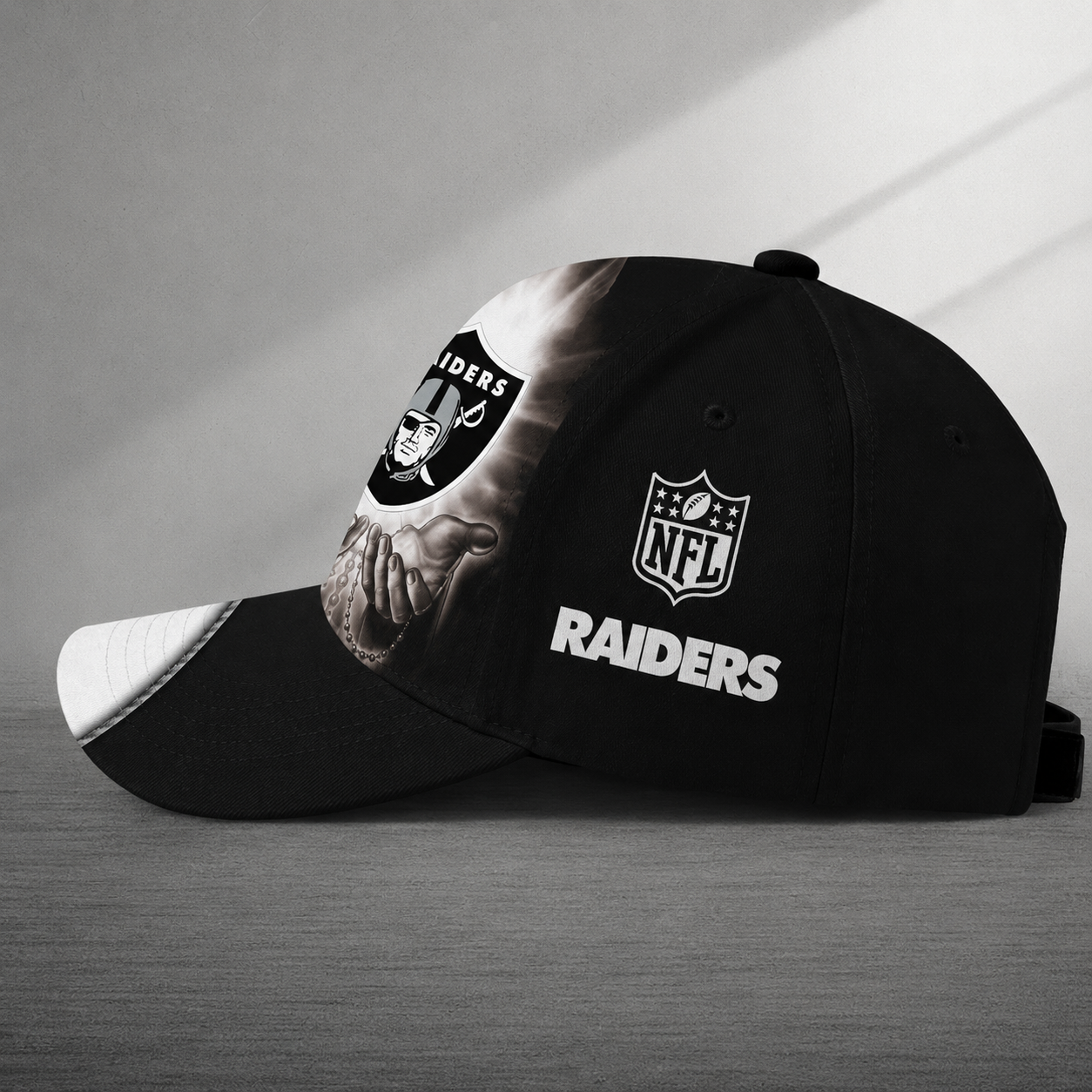 LIMITED EDITION - NEW CUSTOMIZED NFL07 LVR LAS VEGAS RAIDERS CLASSIC CAP