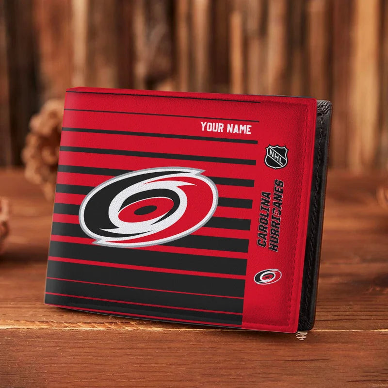 VIRAL EDITION - NEW CUSTOMIZED NHL07 CLH CAROLINA HURRICANES LEATHER WALLET
