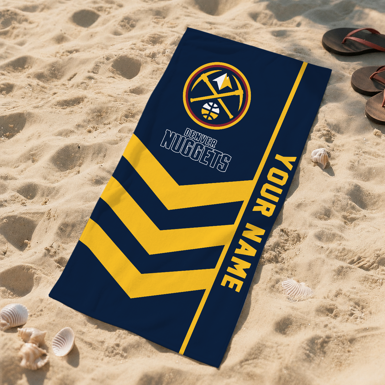 LIMITED EDITION - NEW CUSTOMIZED NBA08 DNU DENVER NUGGETS BEACH TOWEL FOR FAN