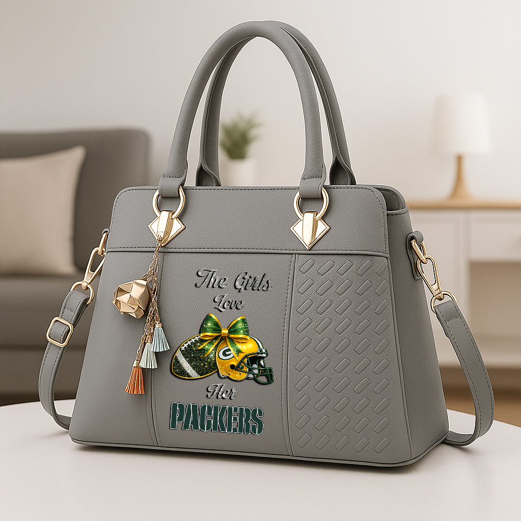 LIMITED EDITION - NEW CUSTOMIZED NFL08 GBP GREEN BAY PACKERS WOMEN'S ZIP HANDBAG MULTICOLOR