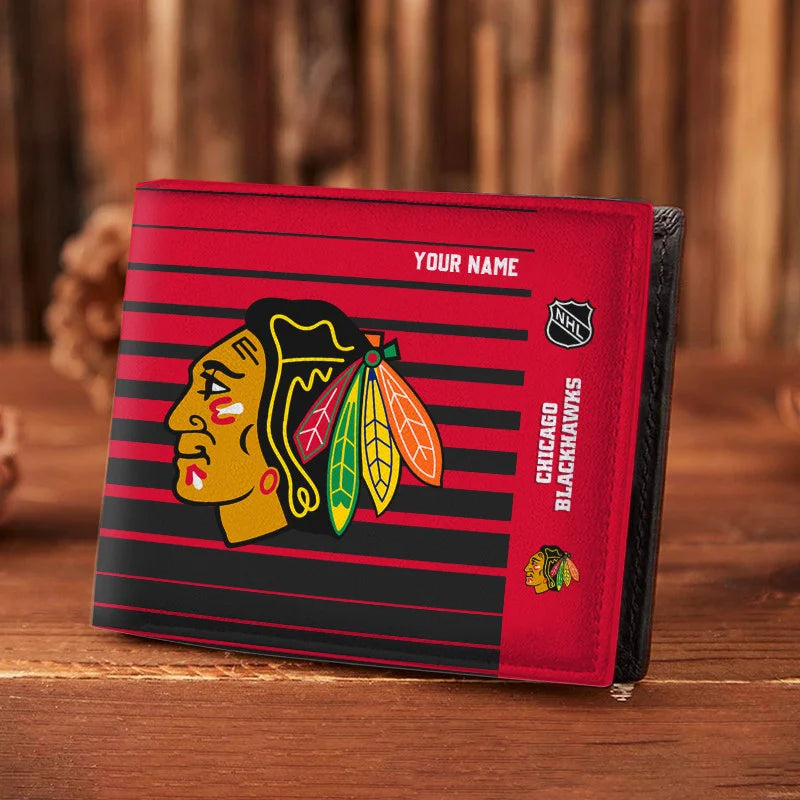VIRAL EDITION - NEW CUSTOMIZED NHL08 CBH CHICAGO BLACKHAWKS LEATHER WALLET