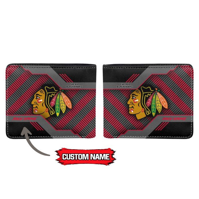 VIRAL EDITION - NEW CUSTOMIZED NHL08 CBH CHICAGO BLACKHAWKS LEATHER WALLET