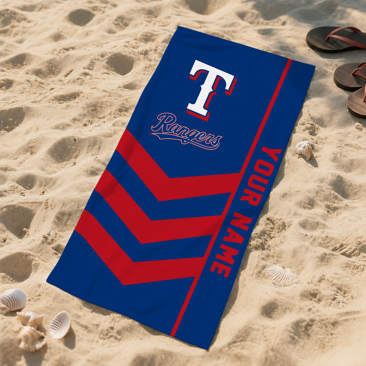 LIMITED EDITION - NEW CUSTOMIZED MLB08 TRS TEXAS RANGERS BEACH TOWEL FOR FAN