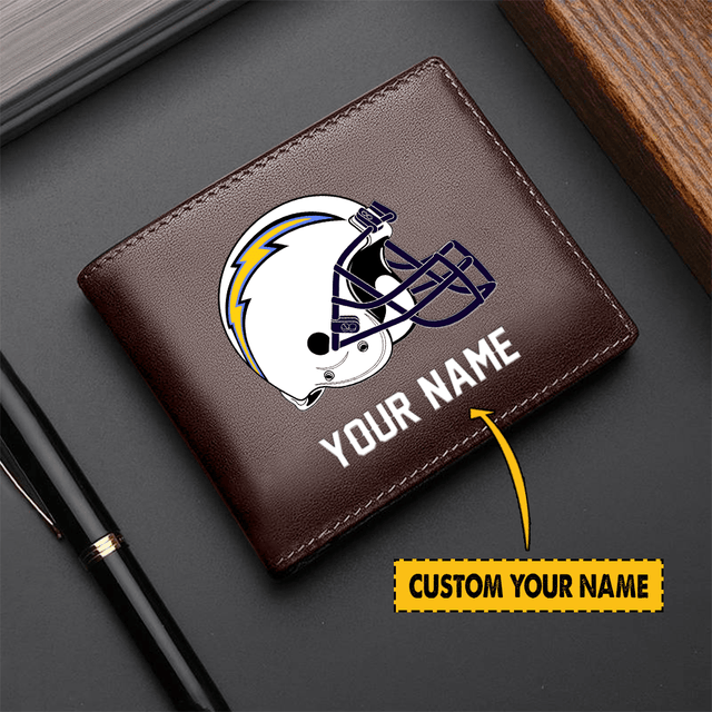 LIMITED EDITION - NEW CUSTOMIZED NFL09 LA CHARGERS LEATHER WALLET
