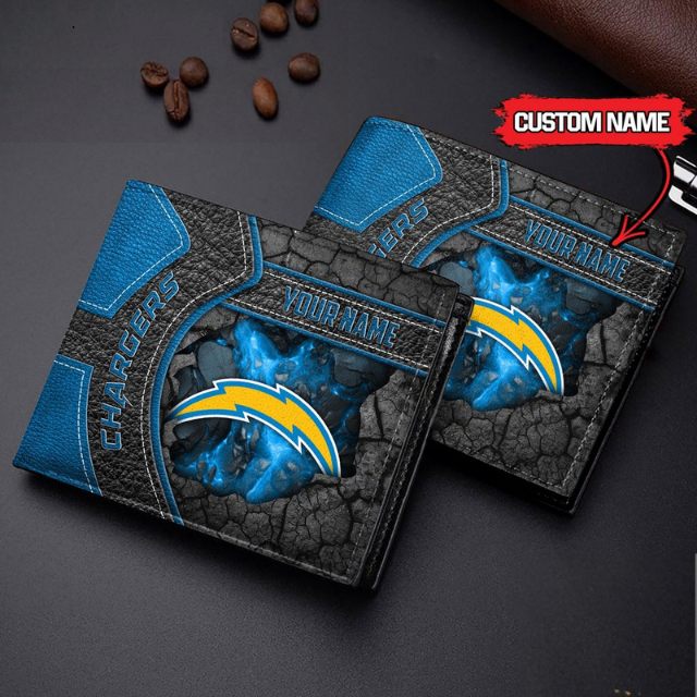 VIRAL SALE - NEW CUSTOMIZED NFL09 LAC LOS ANGELES CHARGERS LEATHER WALLET