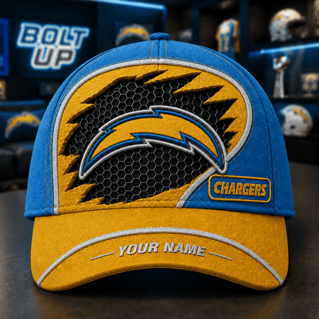 SPECIAL EDITION - NEW CUSTOMIZED NFL09 LAC LOS ANGELES CHARGERS CLASSIC CAP