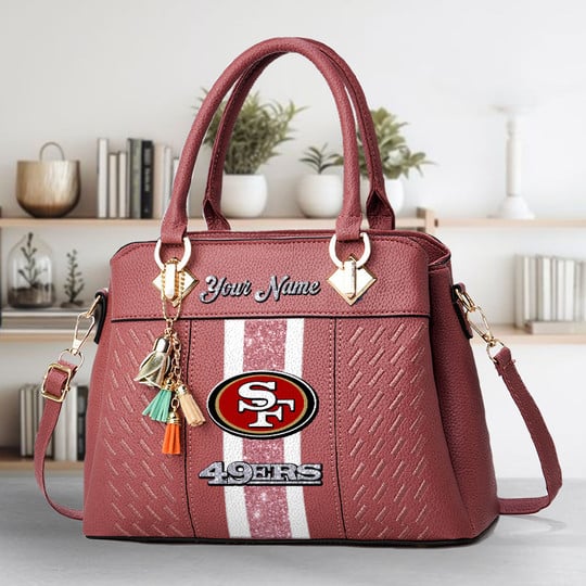 LIMITED EDITION - NEW CUSTOMIZED NFL11 SF49 SAN FRANCISCO 49ERS ZIP HANDBAG MULTICOLOR
