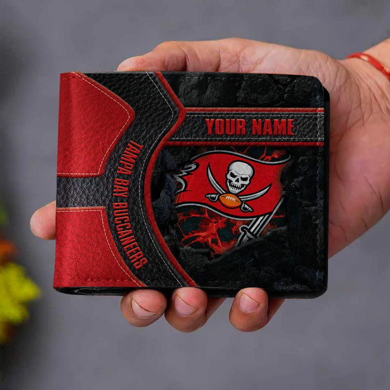 VIRAL EDITION - NEW CUSTOMIZED NFL10 TBB TAMPA BAY BUCCANEERS LEATHER WALLET