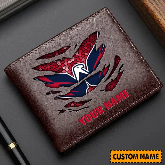 LIMITED EDITION - NEW CUSTOMIZED NHL10 WCP WASHINGTON CAPITALS LEATHER WALLET