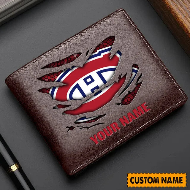 LIMITED EDITION - NEW CUSTOMIZED NHL11 MCD MONTREAL CANADIENS LEATHER WALLET