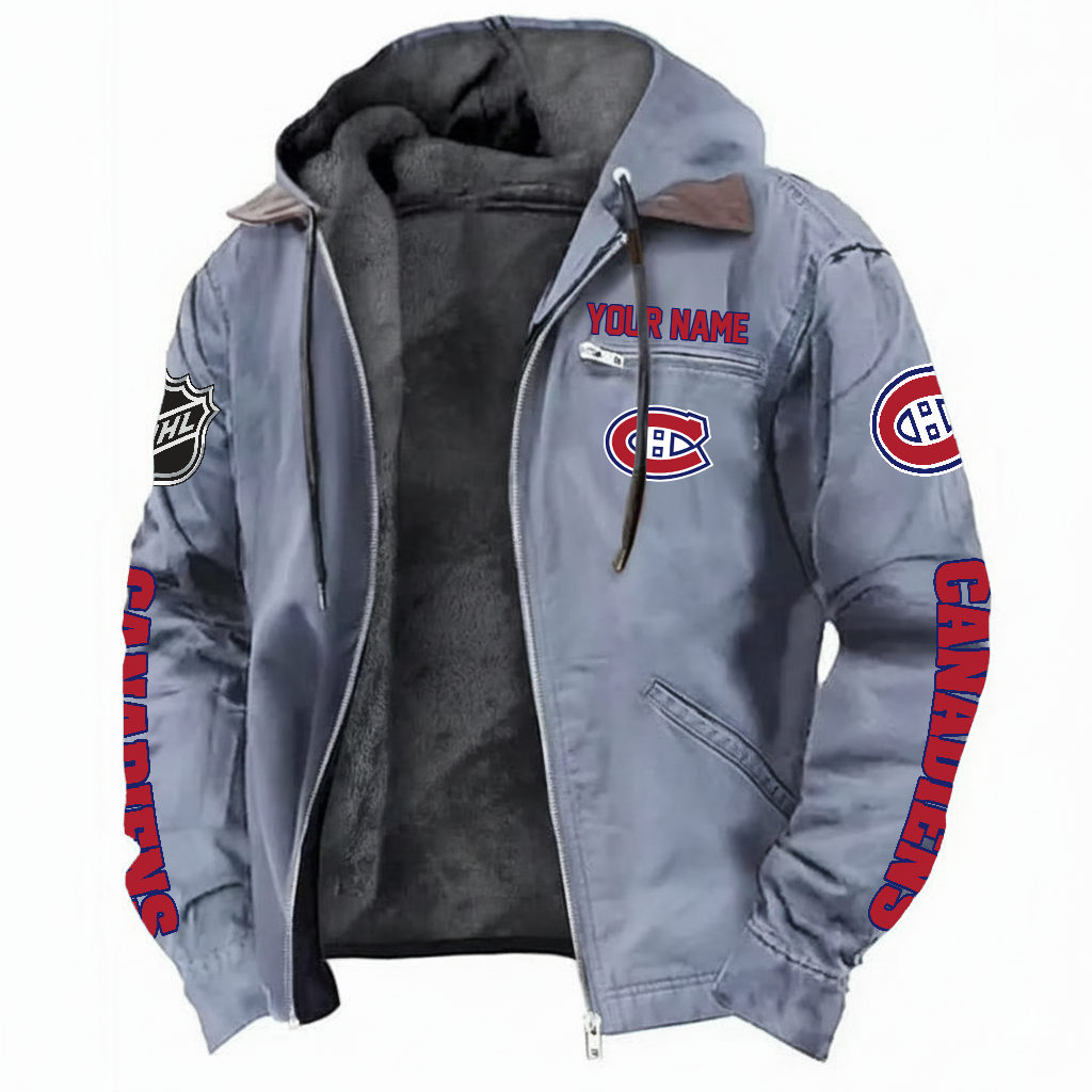 LIMITED EDITION - NEW CUSTOMIZED NHL11 MCD MONTREAL CANADIENS HOODED CARDIGAN JACKET