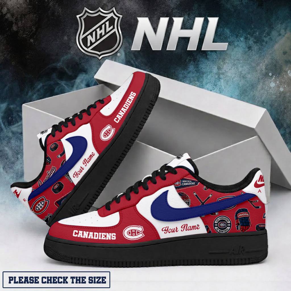 LIMITED EDITION - NEW CUSTOMIZED NHL11 MCD MONTREAL CANADIENS AF1 SHOES