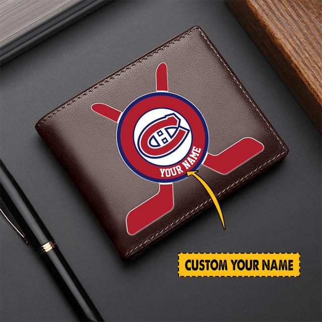LIMITED EDITION - NEW CUSTOMIZED NHL11 MCD MONTREAL CANADIENS LEATHER WALLET