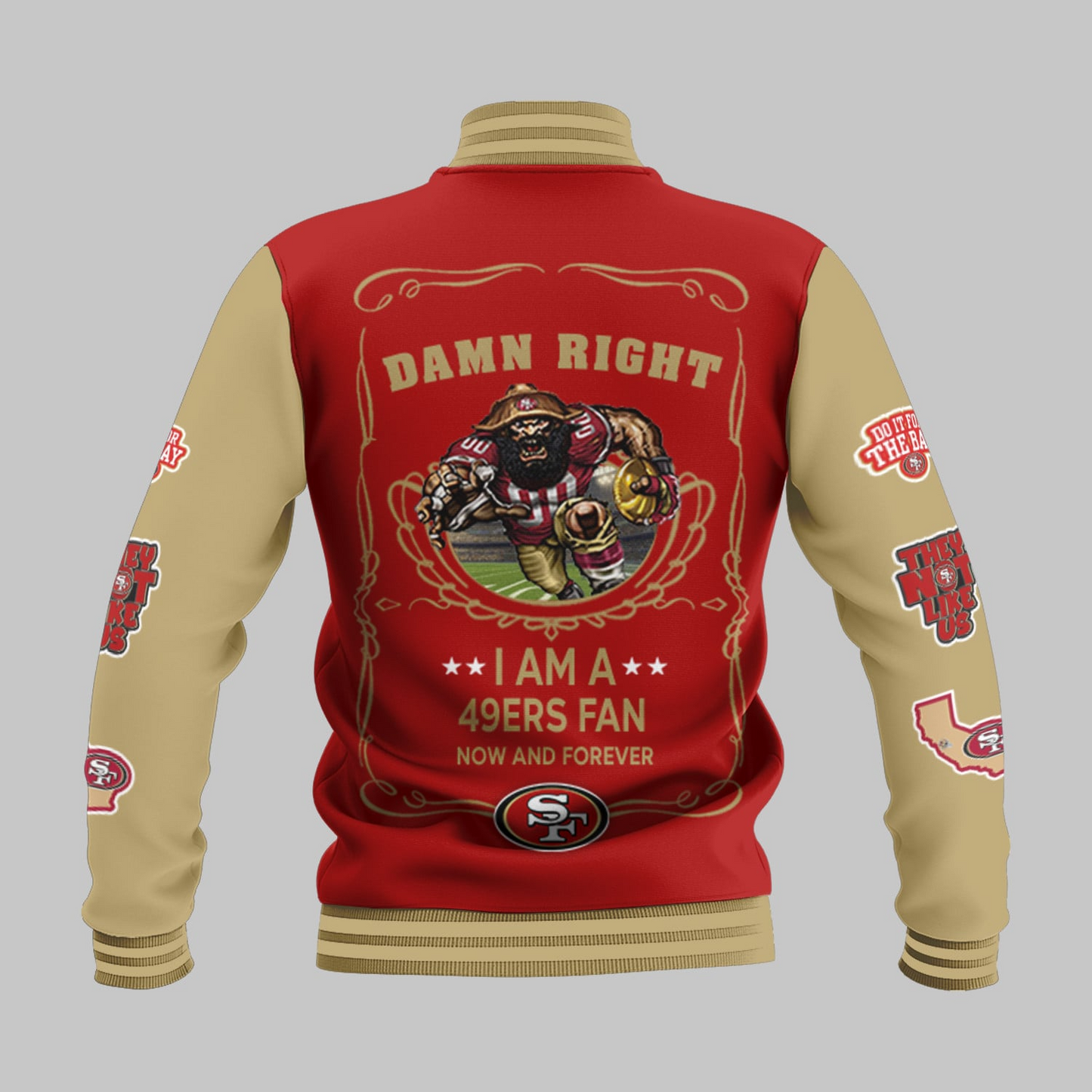LIMITED EDITION - NEW CUSTOMIZED NFL11 SF49 SAN FRANCISCO 49ERS BASEBALL JACKET