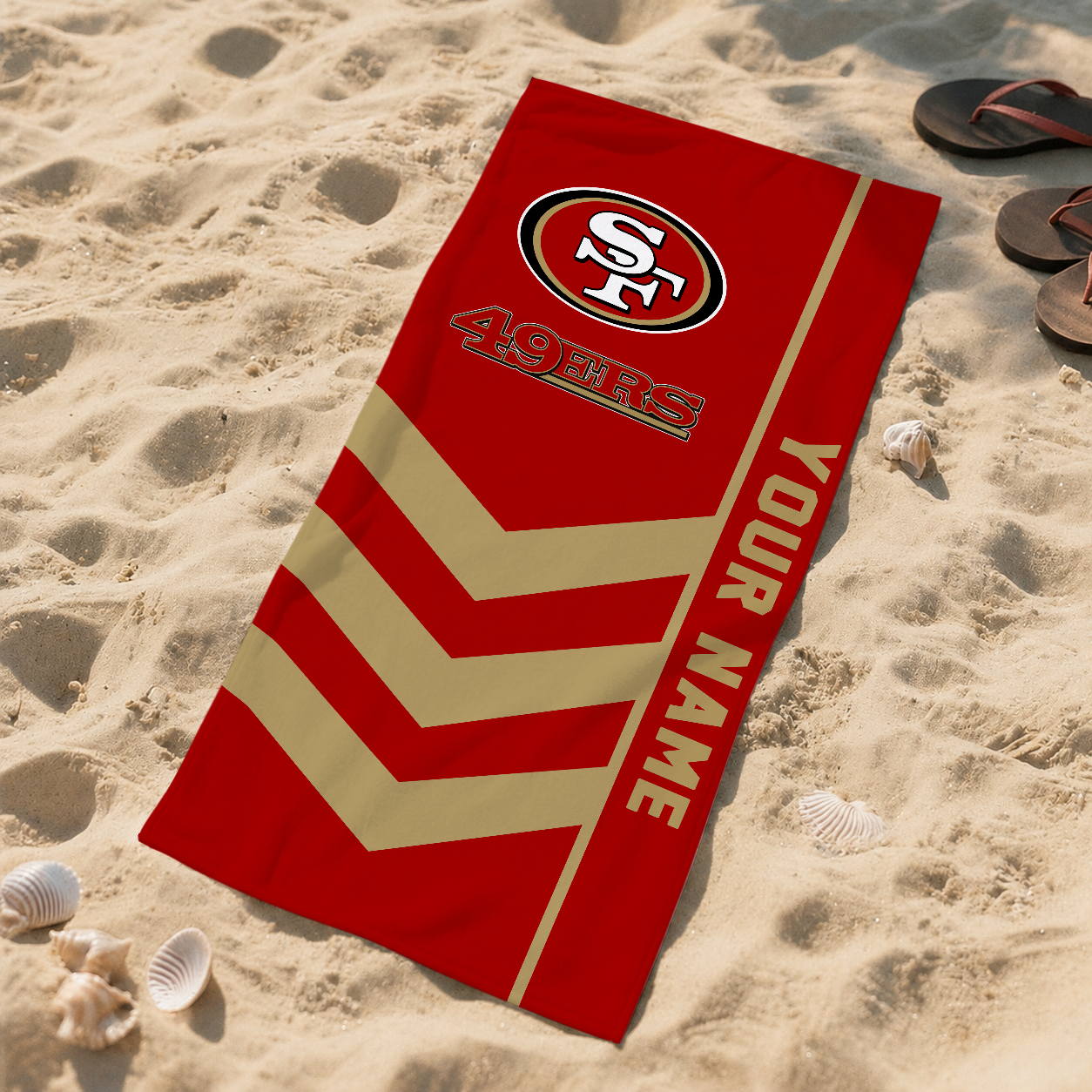 SPECIAL EDITION - NEW CUSTOMIZED NFL11 SF49 SAN FRANCISCO 49ERS BEACH TOWEL
