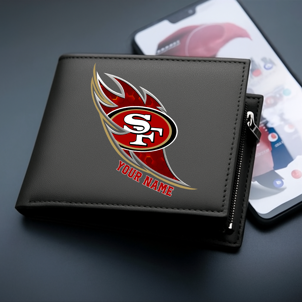 LIMITED EDITION - NEW CUSTOMIZED NFL11 SF49 SAN FRANCISCO 49ERS LEATHER WALLET