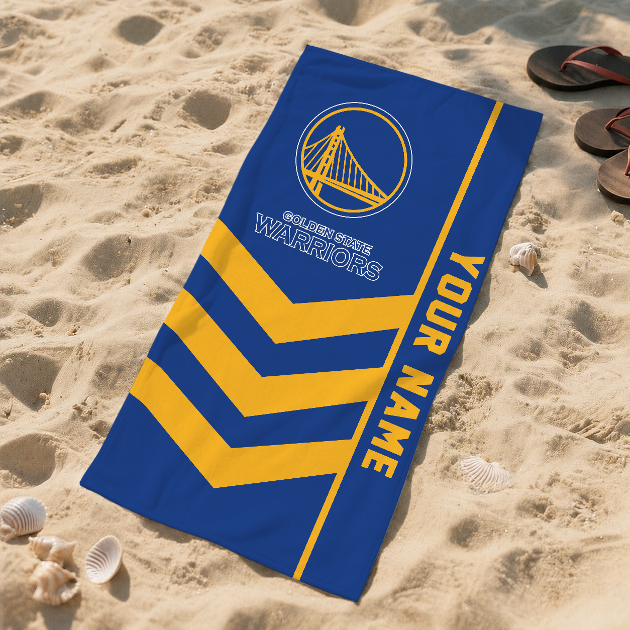 LIMITED EDITION - NEW CUSTOMIZED NBA12 GSW GOLDEN STATE WARRIORS BEACH TOWEL FOR FAN