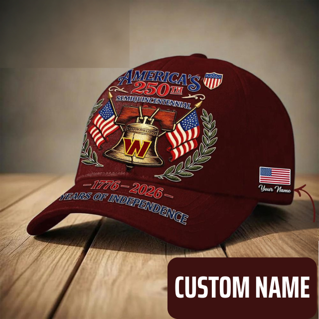 ELITE EDITION - NEW CUSTOMIZED NFL12 WTC WASHINGTON COMMANDERS INDEPENDENCE DAY CAP