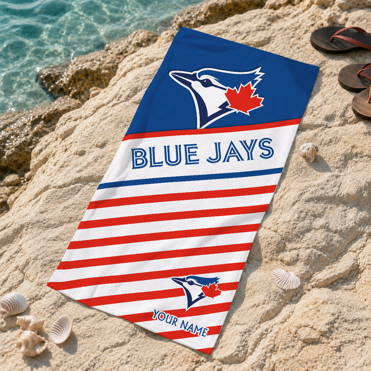 HOT DEAL - NEW CUSTOMIZED MLB12 TBJ TORONTO BLUE JAYS BEACH TOWEL FOR FAN