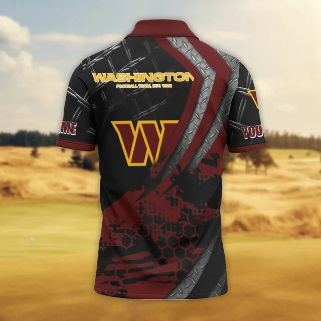 LIMITED EDITION - NEW CUSTOMIZED NFL12 WTC WASHINGTON COMMANDERS POLO SHIRT