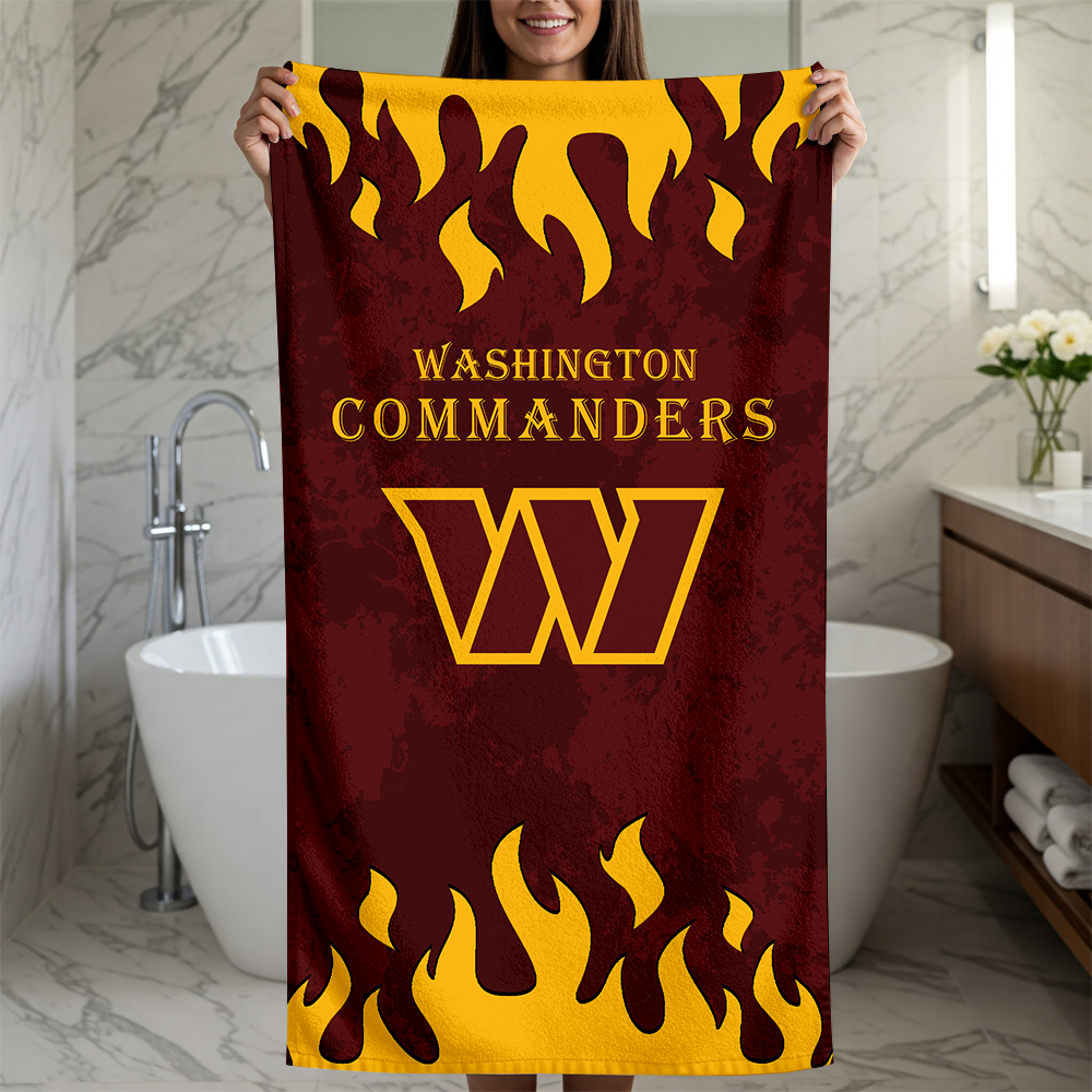 LIMITED EDITION - NEW CUSTOMIZED NFL12 WTC WASHINGTON COMMANDERS BEACH TOWEL FOR FAN