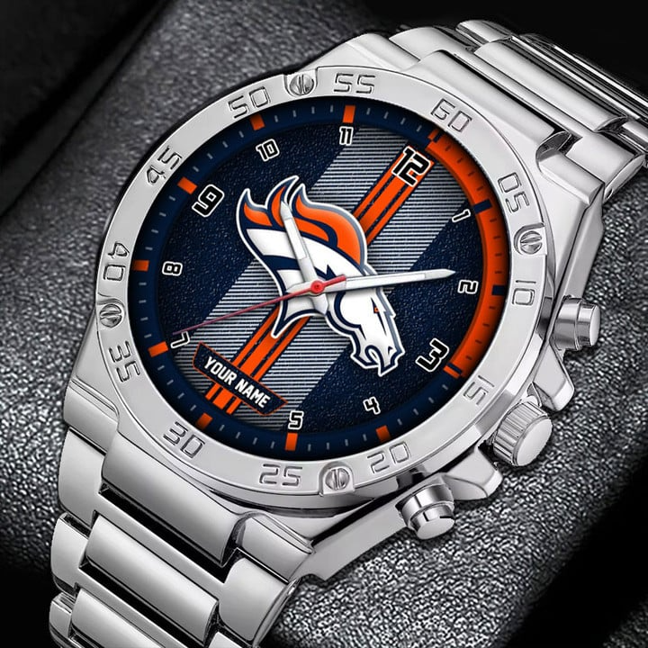LIMITED EDITION - NEW CUSTOMIZED NFL13 DVB DENVER BRONCOS LUXURY STAINLESS STEEL WATCH