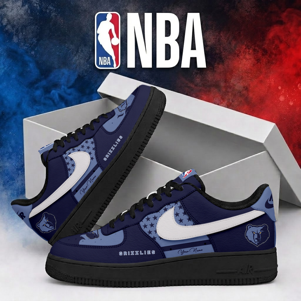 LIMITED EDITION - NEW CUSTOMIZED NBA13 MGR MEMPHIS GRIZZLIES AF1 SHOES