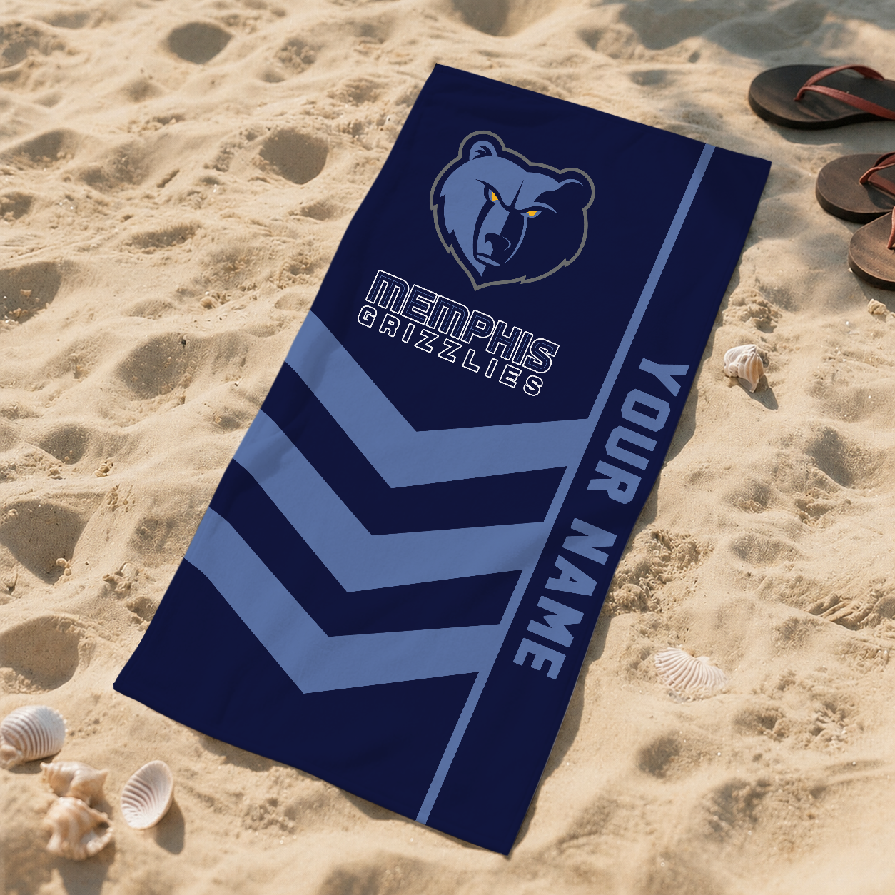 LIMITED EDITION - NEW CUSTOMIZED NBA13 MGR MEMPHIS GRIZZLIES BEACH TOWEL FOR FAN