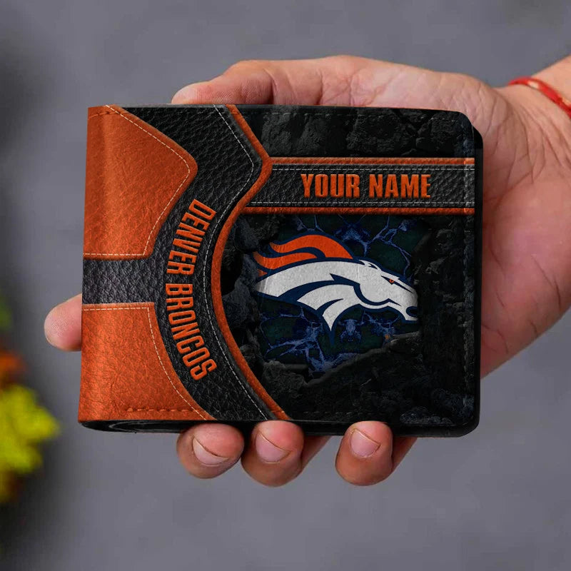 VIRAL EDITION - NEW CUSTOMIZED NFL13 DVB DENVER BRONCOS LEATHER WALLET